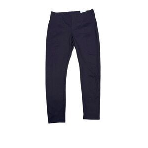 Ellen Tracy Slim Leggings Black Twilight Tweed-Fig High Density Knit M New $69